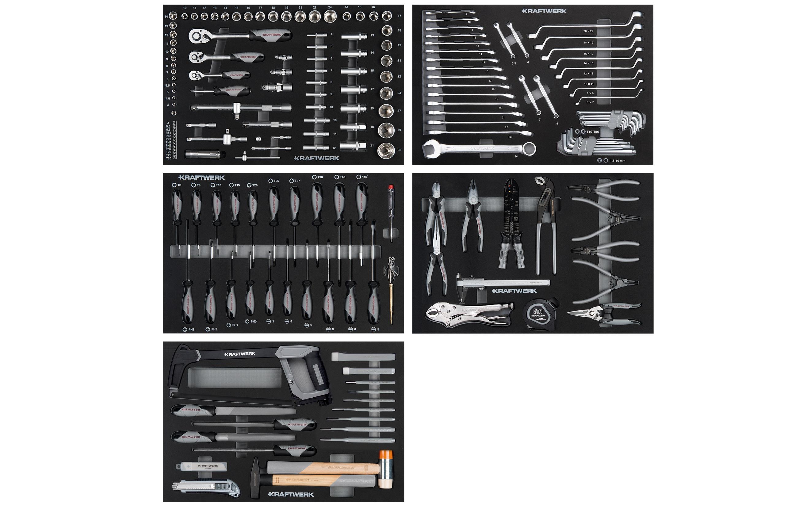 Kraftwerk Werkstattwagen BT700s, 7 Schubladen, 194-tlg. Kraftwerk Werkstattwagen BT700s, 7 Schubladen, 194-tlg.