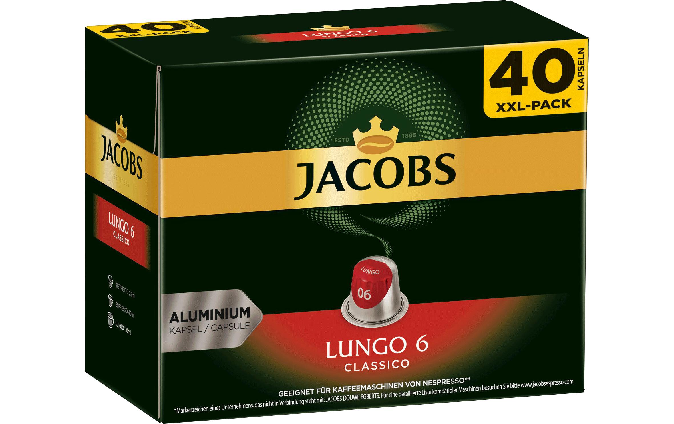 Jacobs Kaffeekapseln Lungo 6 Classico 40 Stück