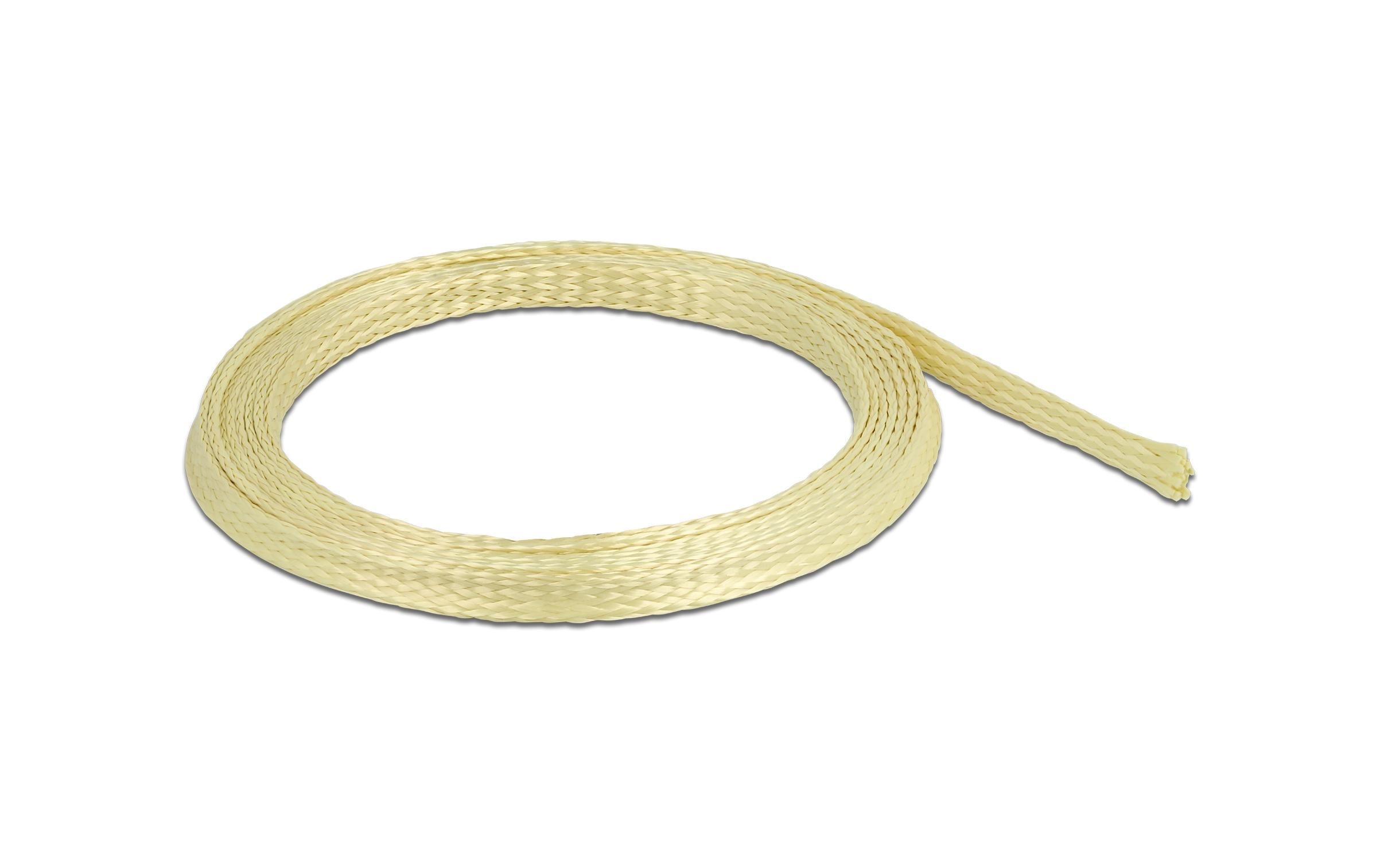 Delock Geflechtschlauch aus Aramid Fasern 2 m x 6 mm Gelb Delock Geflechtschlauch aus Aramid Fasern 2 m x 6 mm Gelb