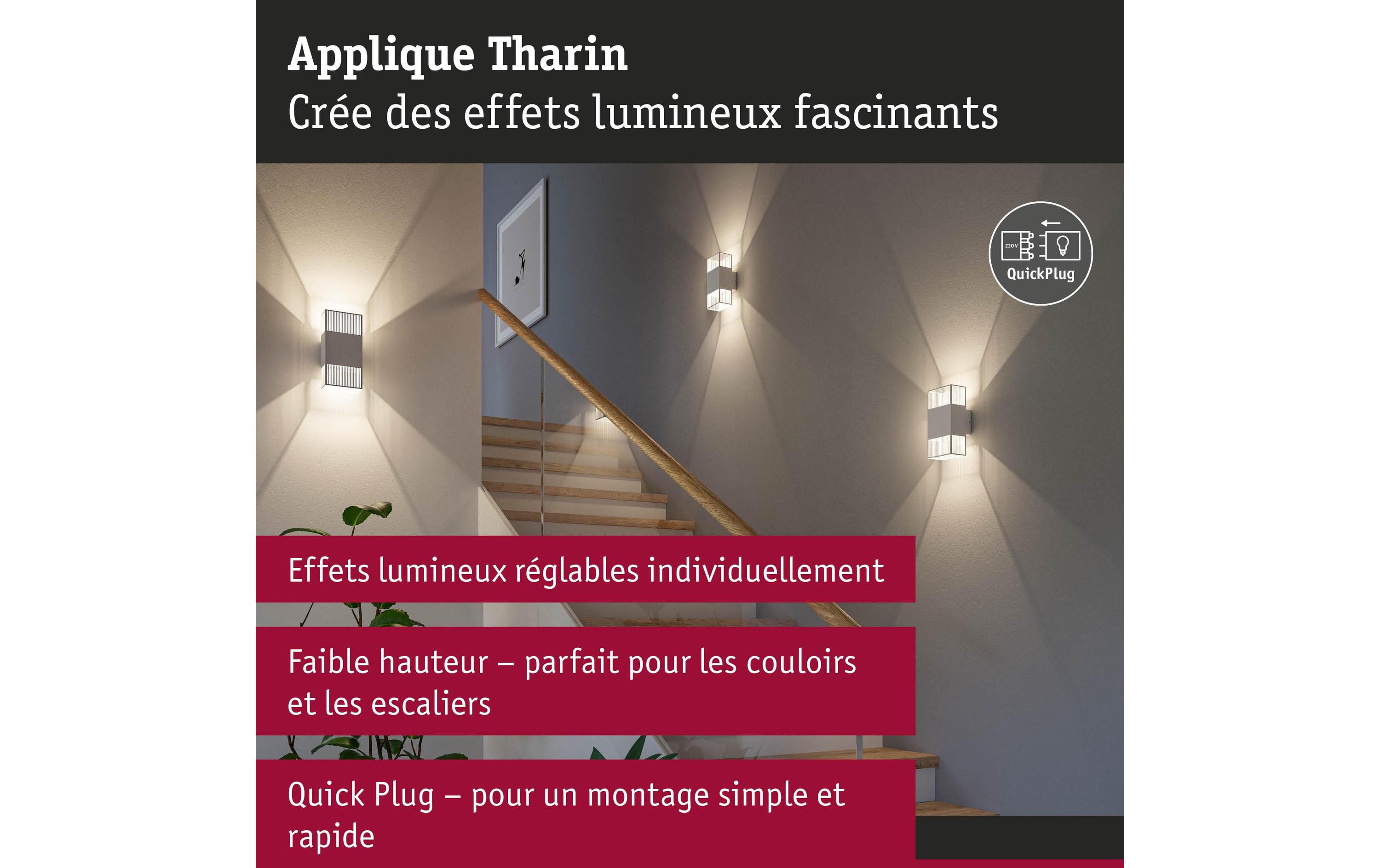 Paulmann LED Wandleuchte Tharin, Weiss