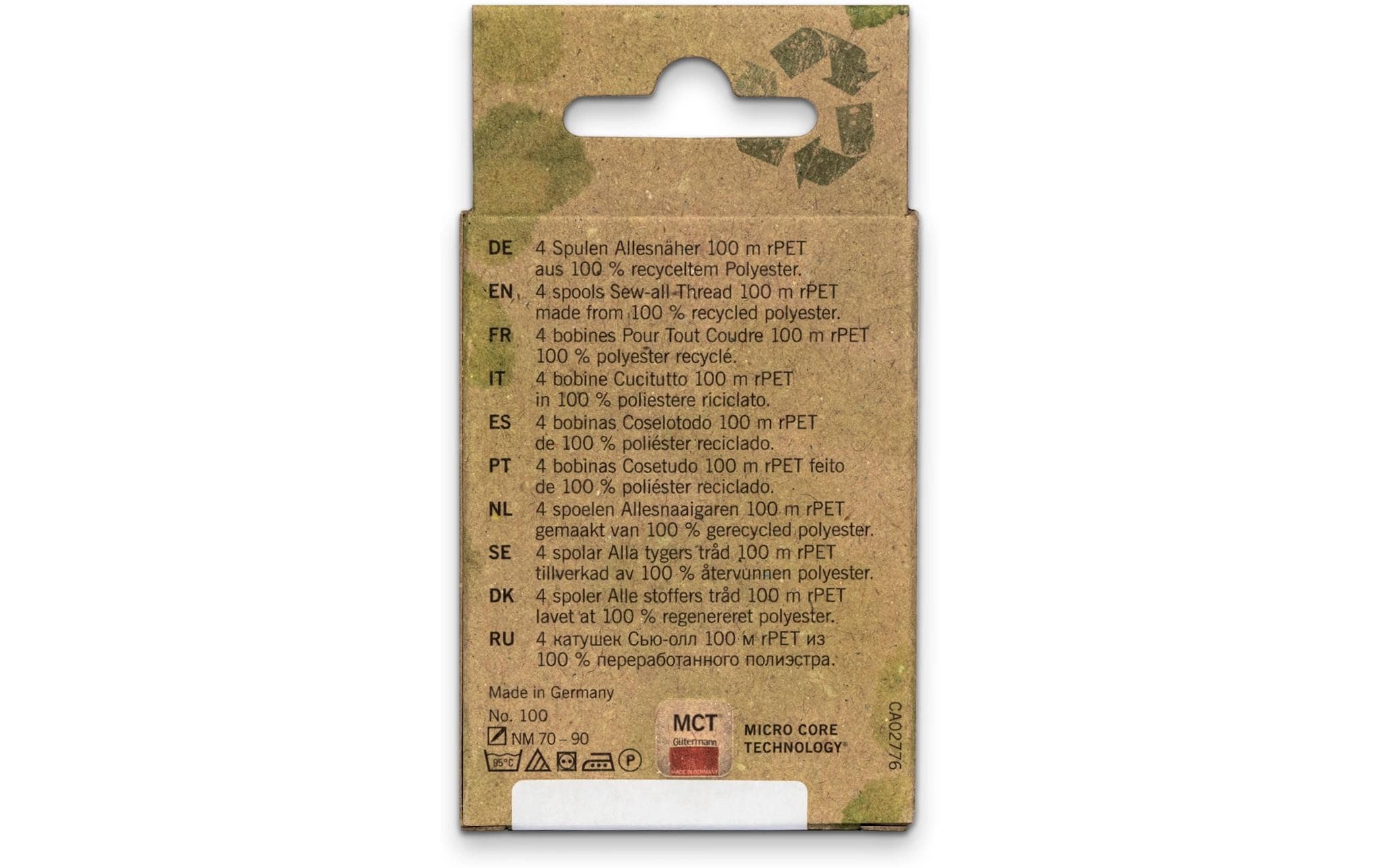 Gütermann Nähgarn-Set Allesnäher rPET Jeansauswahl 4 Stück, Mehrfarbig