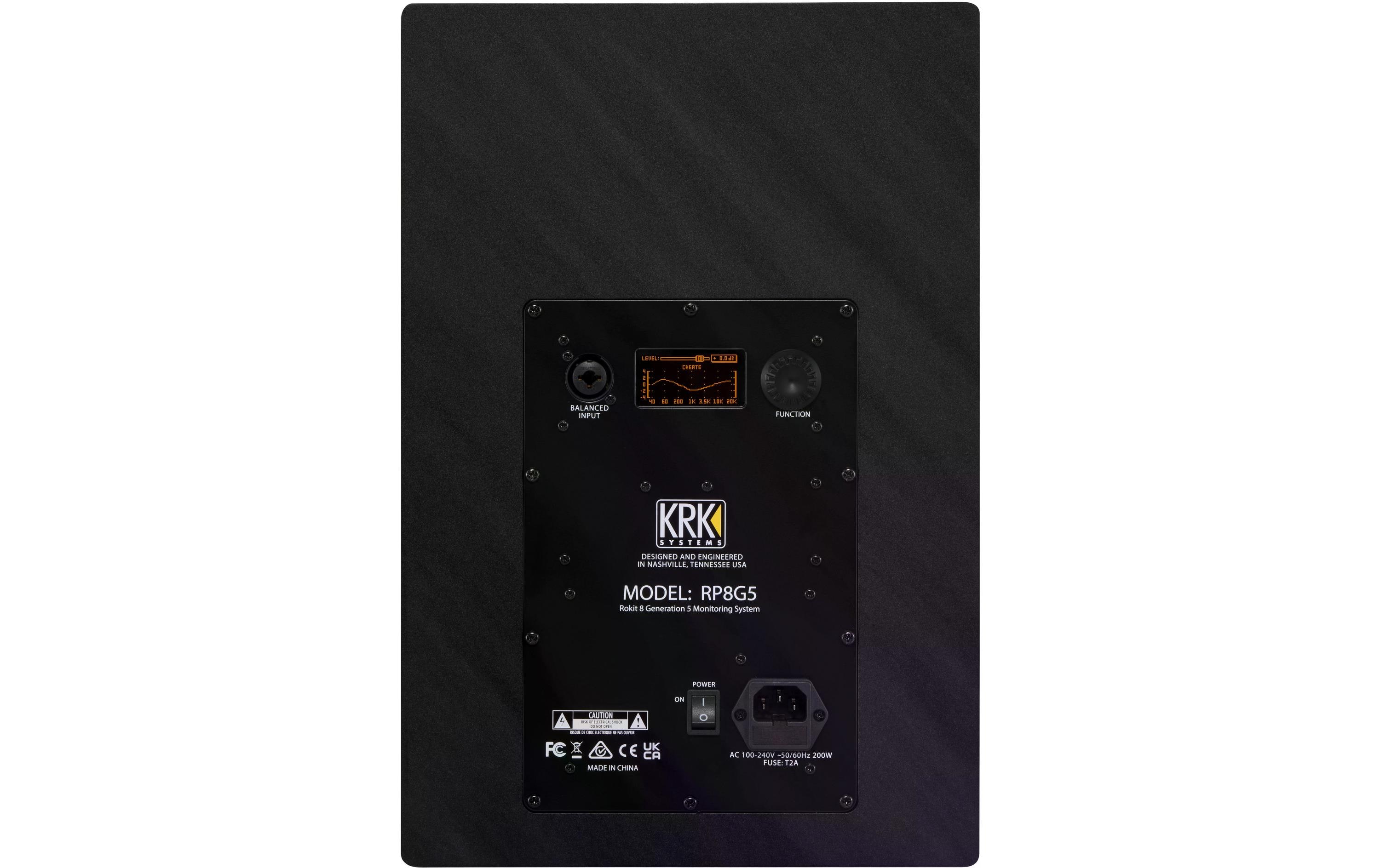 KRK Studiomonitor Rokit RP8 G5 Schwarz