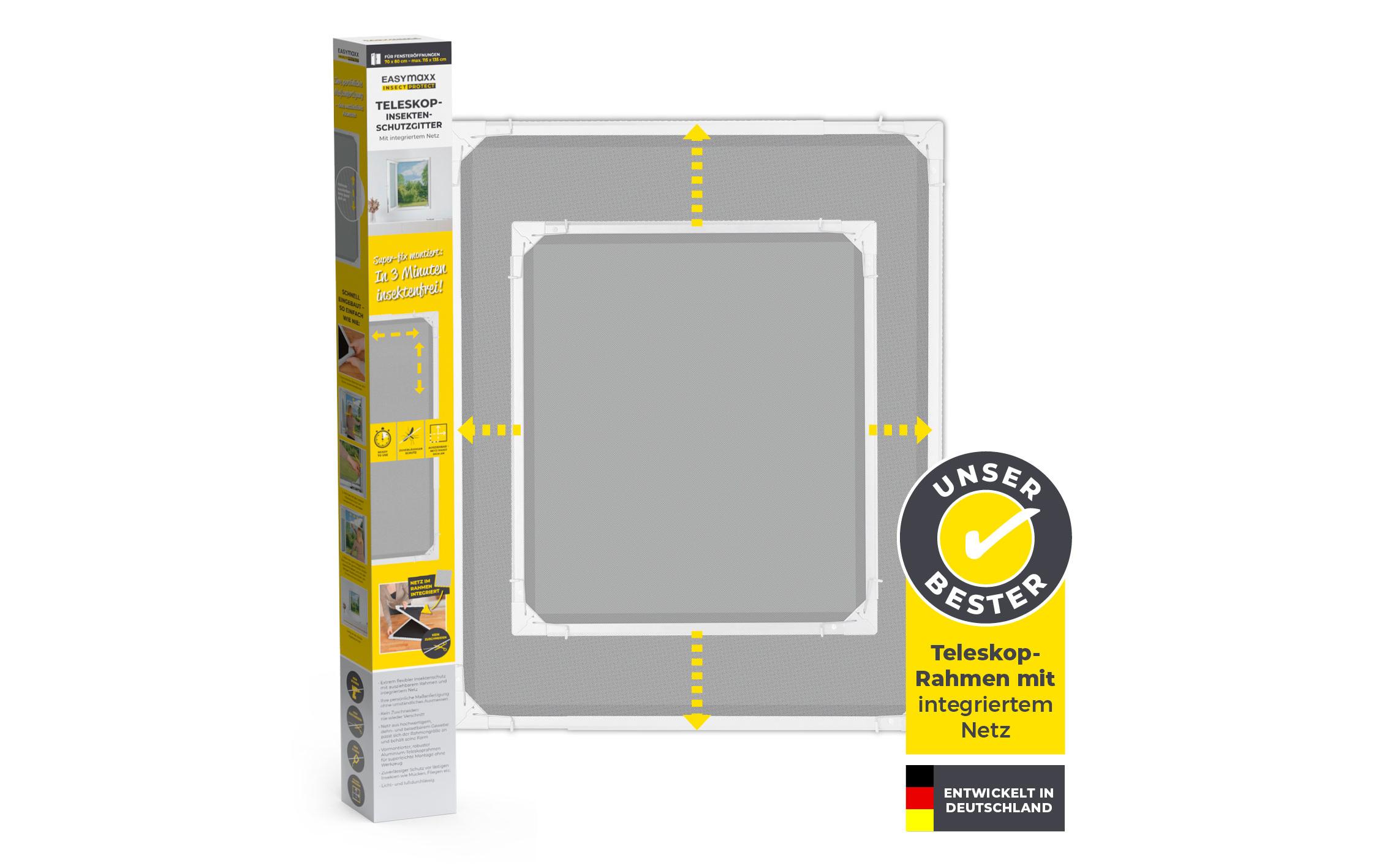 EASYmaxx Teleskop Insektenschutzgitter Weiss EASYmaxx Teleskop Insektenschutzgitter Weiss