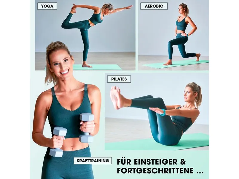 World Fitness Fitnessmatte Jivan 183 cm x 61 cm, Türkis