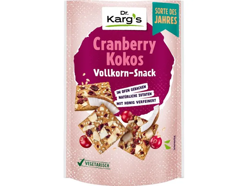 Dr. Karg's Vollkorn Snack Cranberry Kokos 110 g