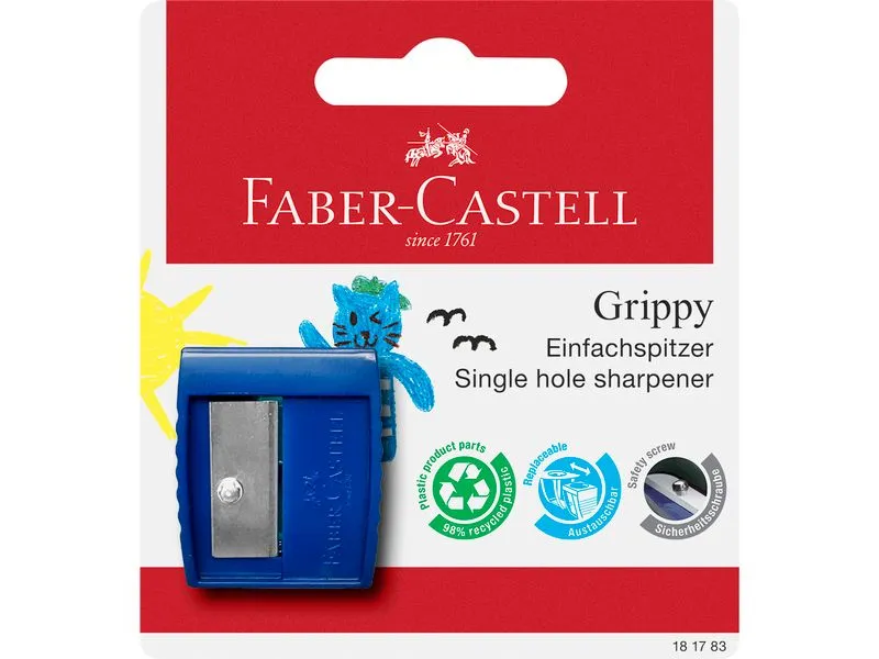 Faber-Castell Einfachspitzdose Grippy inklusive Schneidschutz Faber-Castell Einfachspitzdose Grippy inklusive Schneidschutz