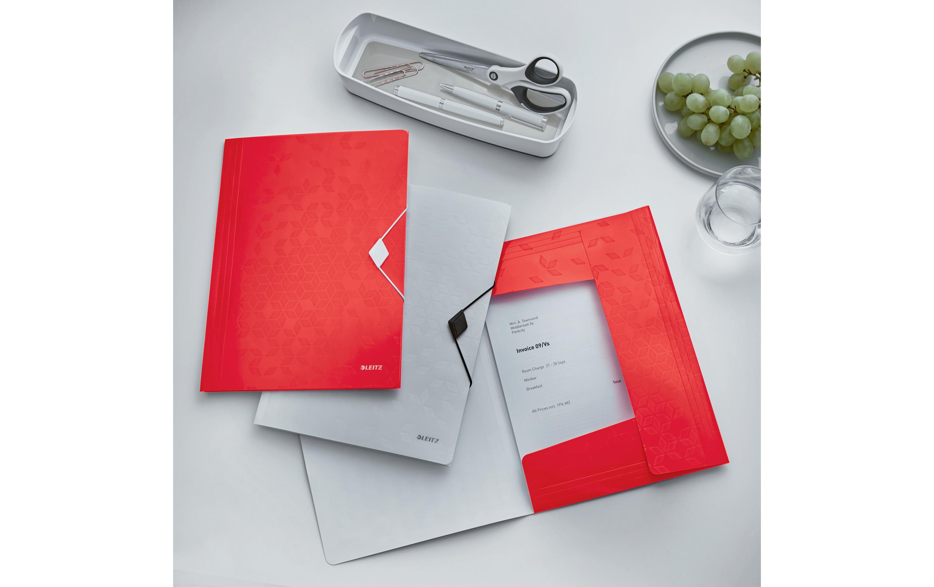 Leitz Gummibandmappe WOW A4, Rot