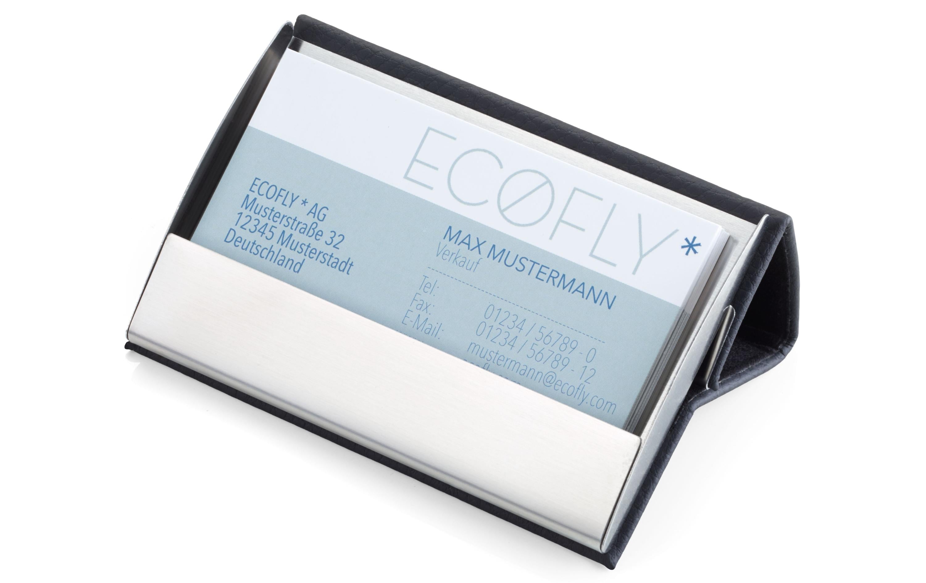 Troika Visitenkartenetui Card Stand Schwarz