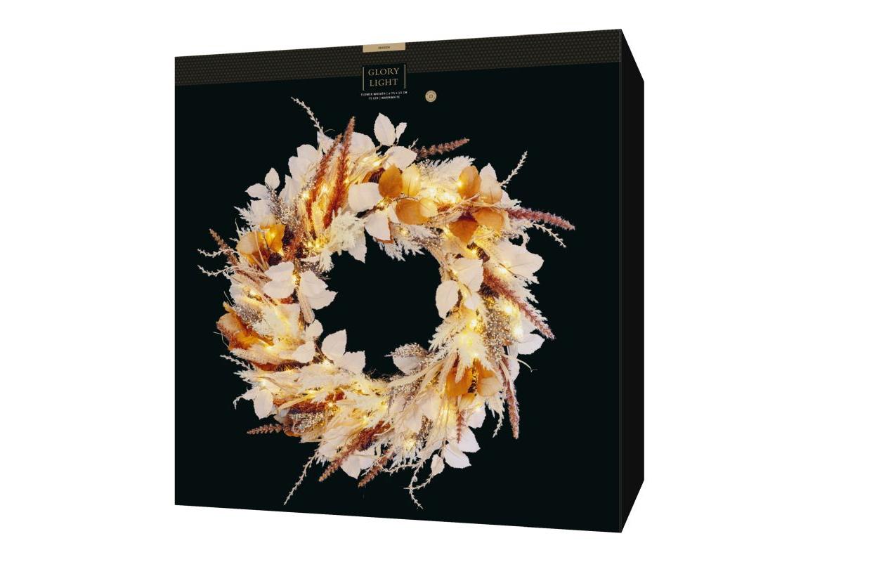 STT LED-Weihnachtskranz Flower wreath 75 cm