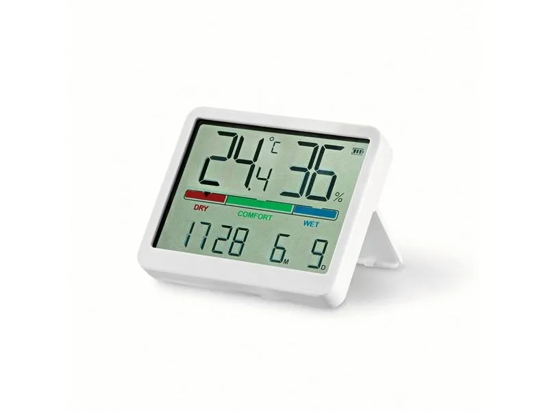 EASYmaxx Thermo- & Hygrometer 3 V weiss Farbdisplay Komfortanzeige EASYmaxx Thermo- & Hygrometer 3 V weiss Farbdisplay Komfortanzeige