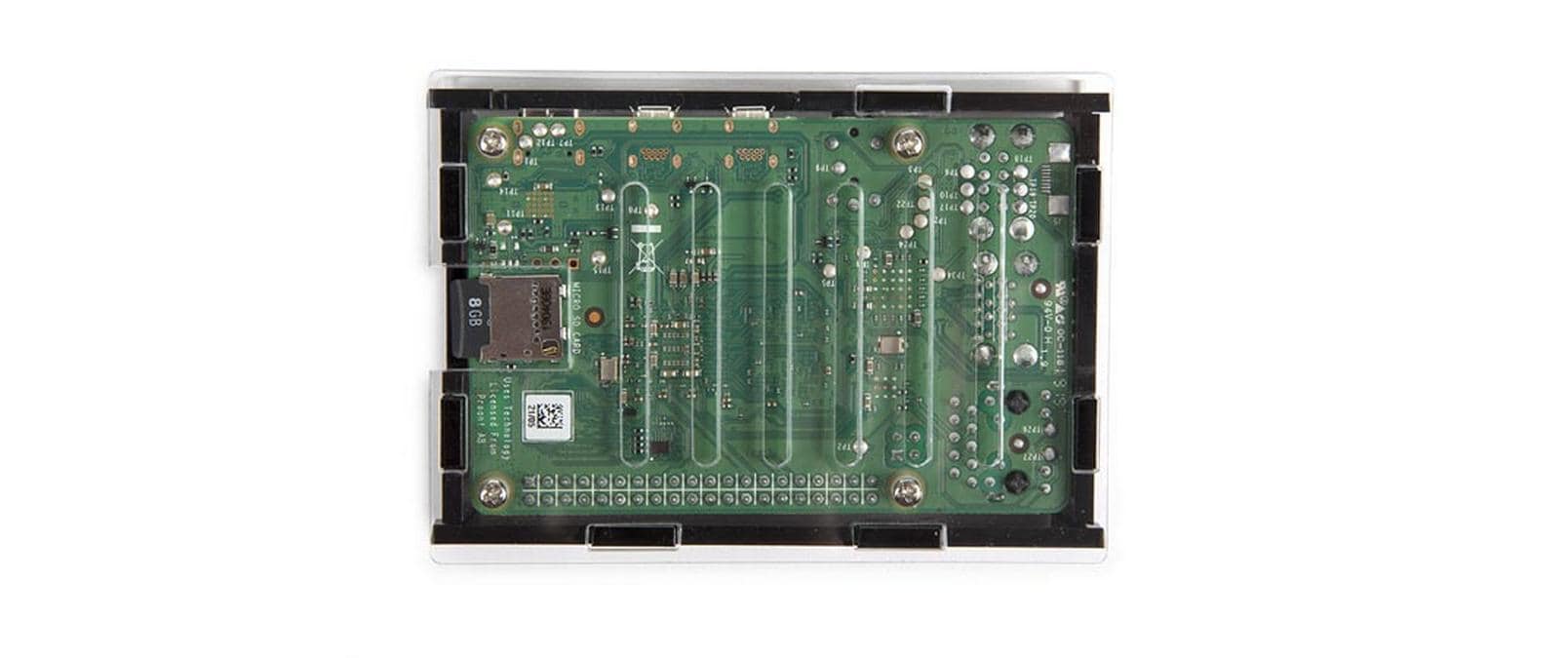 Whadda Gehäuse für Raspberry PI 4 mit Lüfter, Transparent Whadda Gehäuse für Raspberry PI 4 mit Lüfter, Transparent