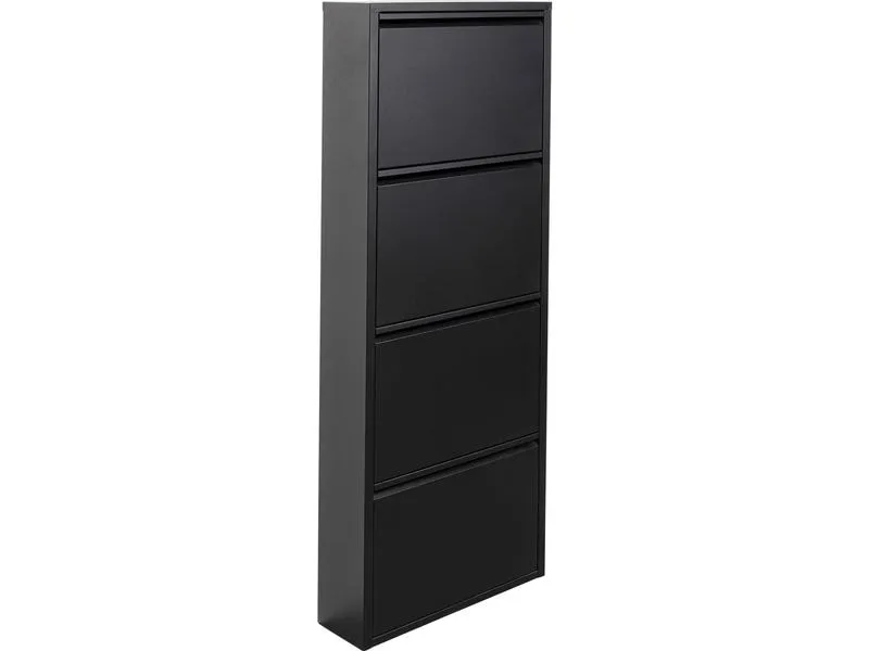 Kare Schuhschrank Caruso 4-er, 50 x 136 cm, Schwarz
