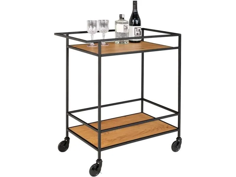 House Nordic Bartrolley Vita 79 x 68 cm, Nature/Schwarz