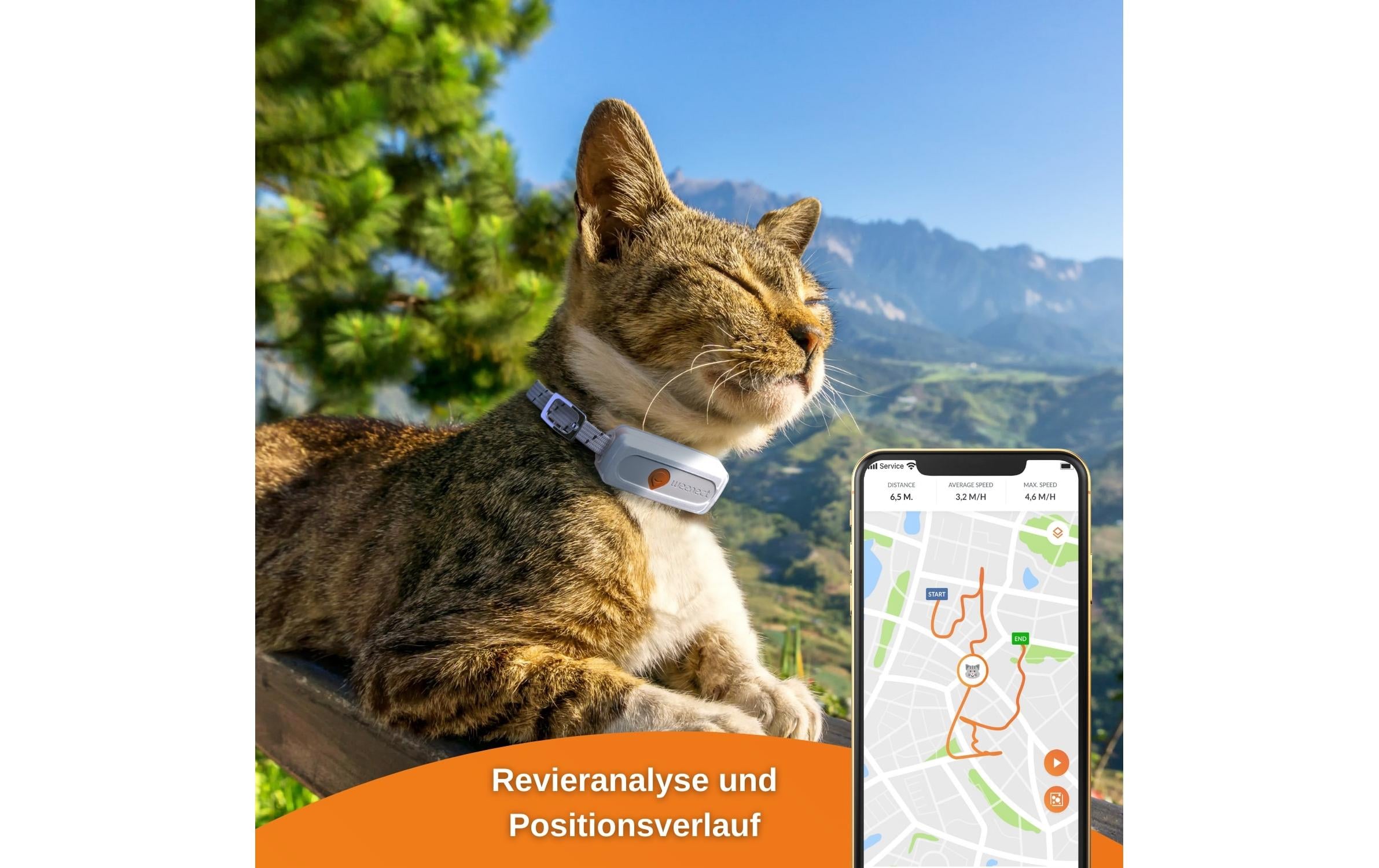 Weenect GPS-Tracker XS für Katzen, Weiss