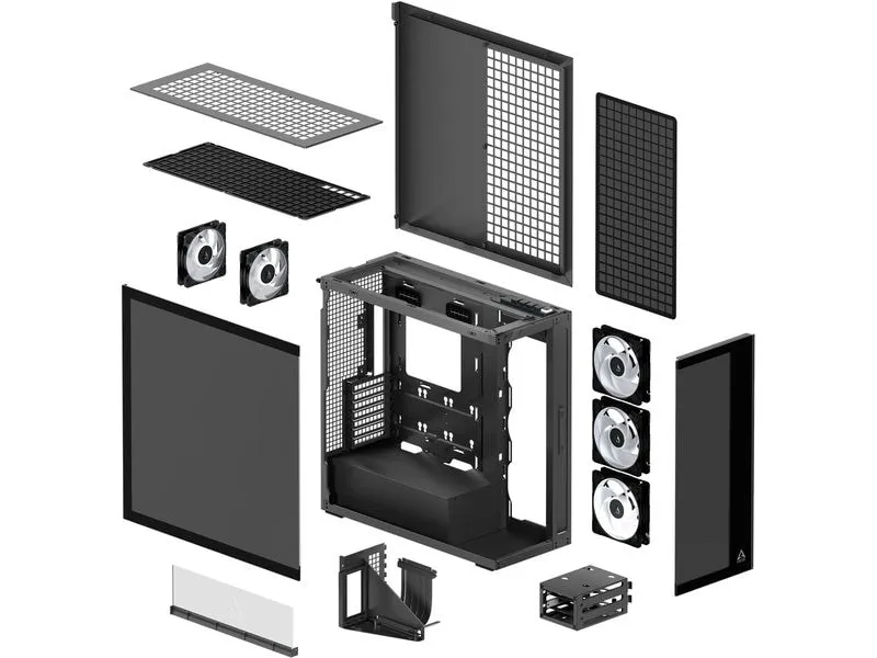 Arctic Cooling PC-Gehäuse ACPCC00016A Black Tinted Arctic Cooling PC-Gehäuse ACPCC00016A Black Tinted