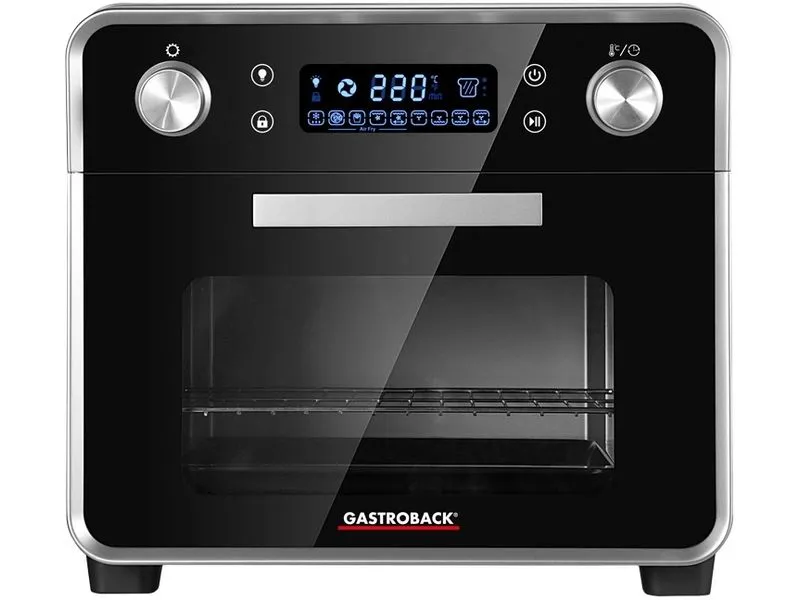 Gastroback Backofen Design Ofen Air Fry & Pizza 22 l, Schwarz