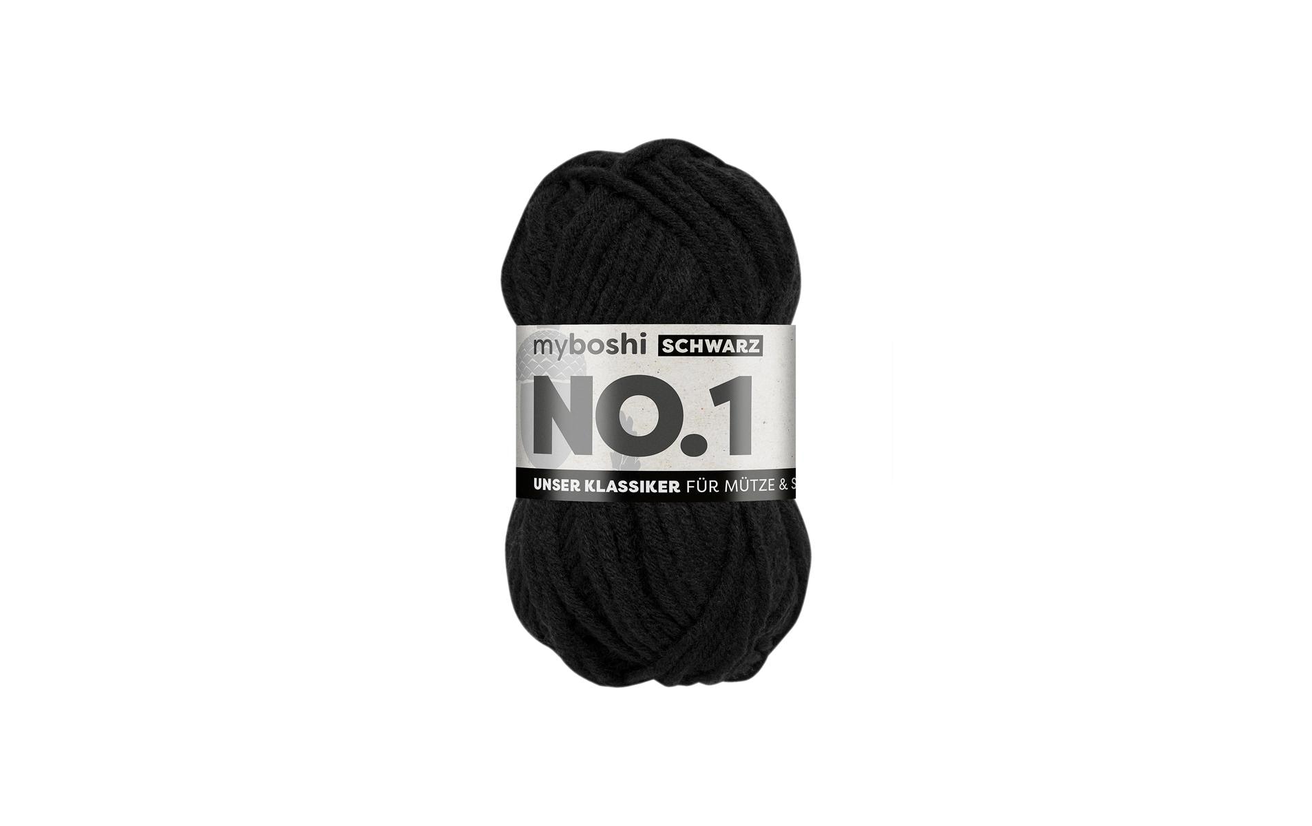 myBoshi Wolle Nr.1 Schwarz 50 g, 55 m