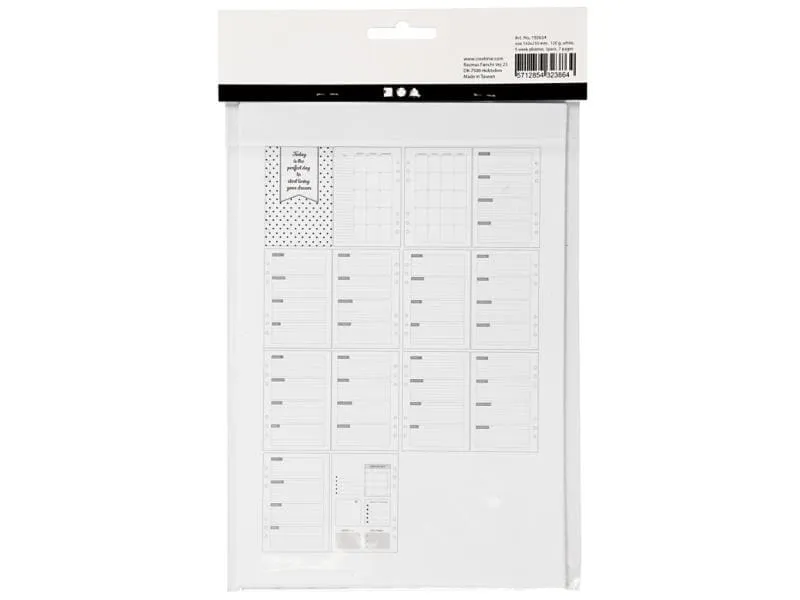 Creativ Company Papiersatzeinlage 5-Wochen-Plan, 142 x 210 mm, 7 Seiten