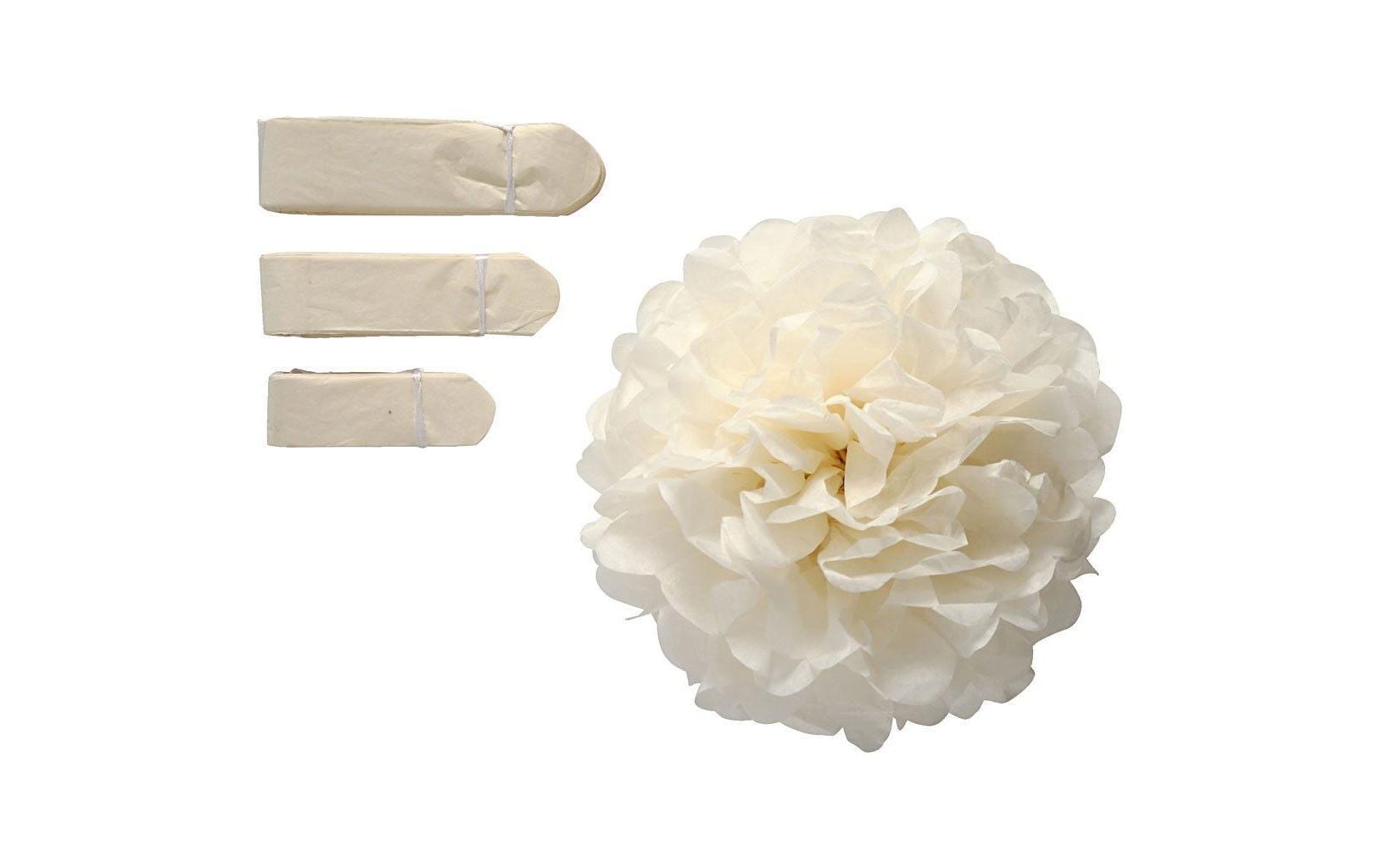 Creativ Company Pompons 20 + 24 + 30 cm 3 Stück, Crème Creativ Company Pompons 20 + 24 + 30 cm 3 Stück, Crème