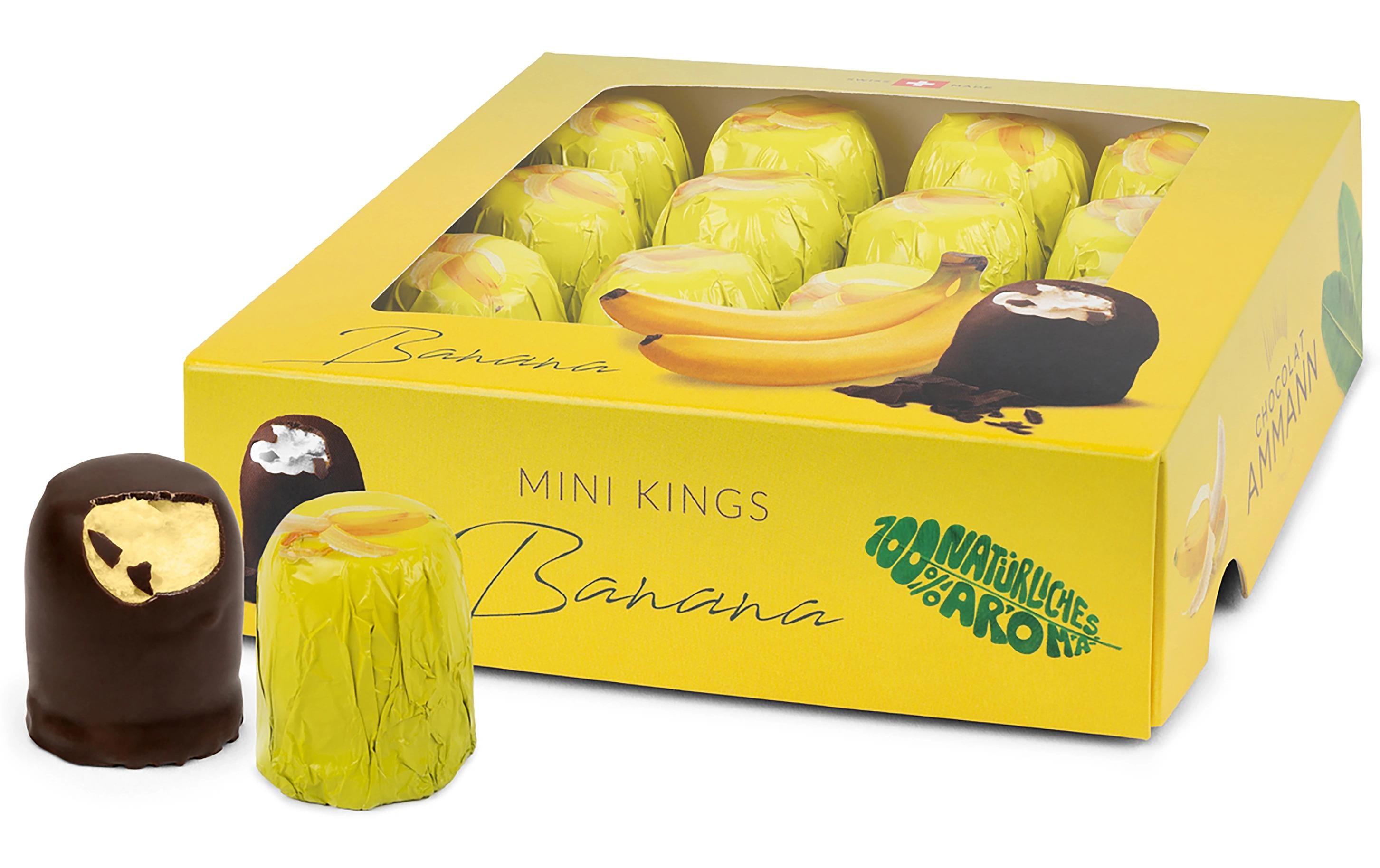 Chocolat Ammann Schokolade Mini King Banana 16 x 10 g