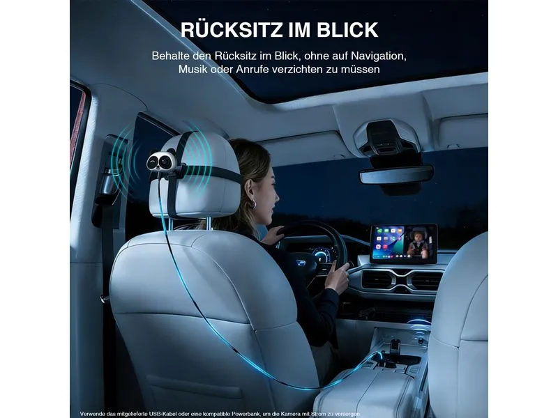 4smarts Wireless CarPlay Kamera Adapter Panda, schwarz