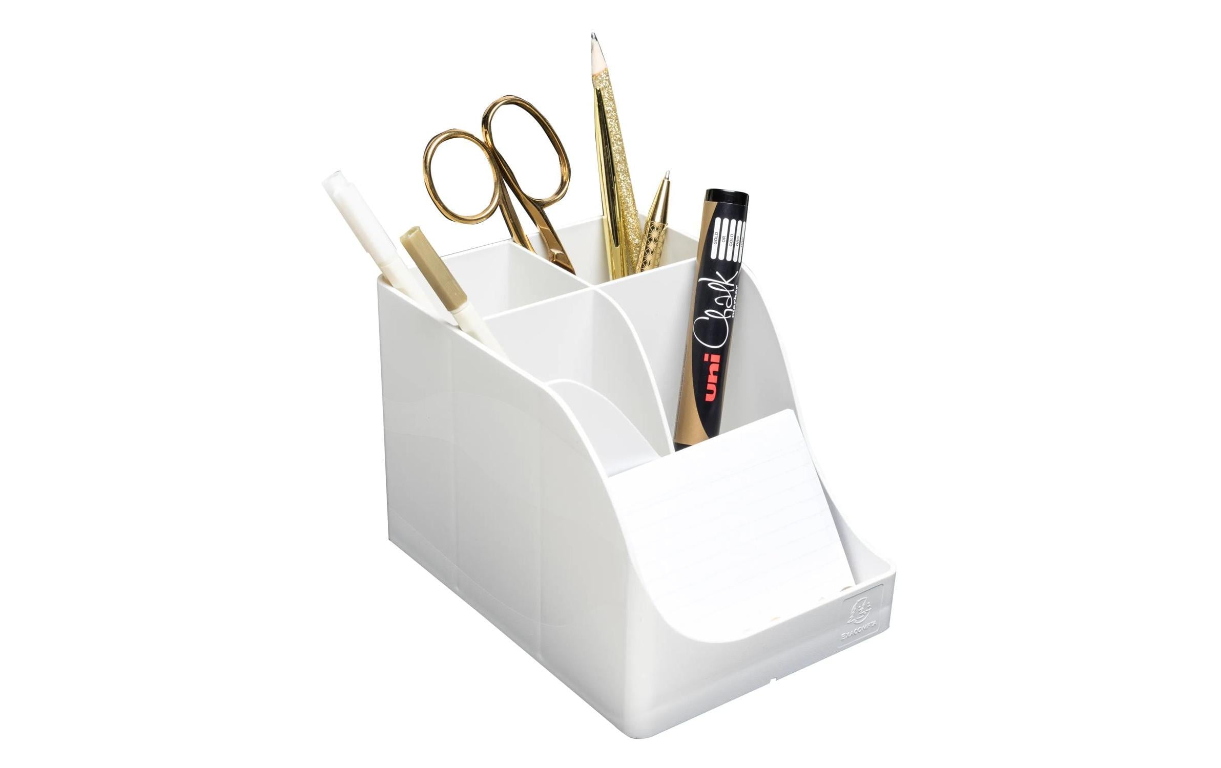 Exacompta Stiftehalter Pen Wave AutentiK, 5 Fächer, Weiss