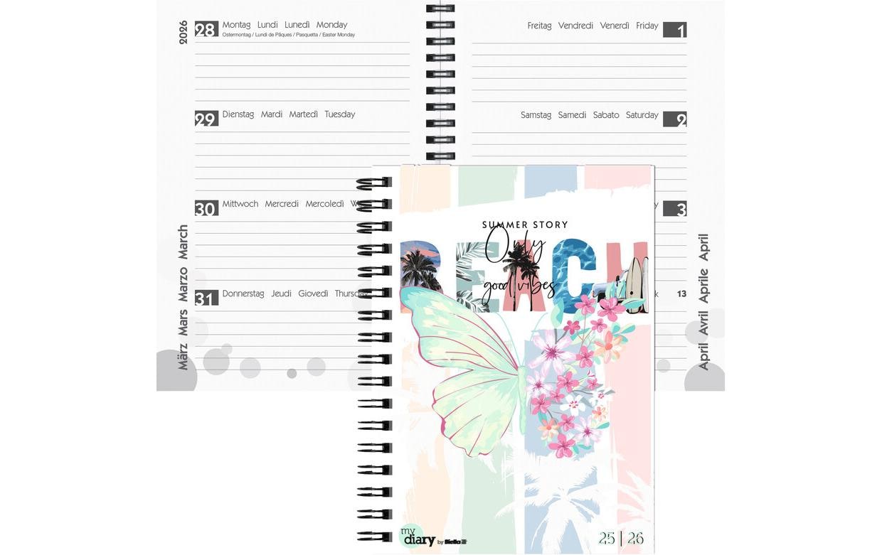 Biella Schüleragenda Mydiary Summer 25/26 3½T/1S, 14.5 x 20.5 cm Biella Schüleragenda Mydiary Summer 25/26 3½T/1S, 14.5 x 20.5 cm