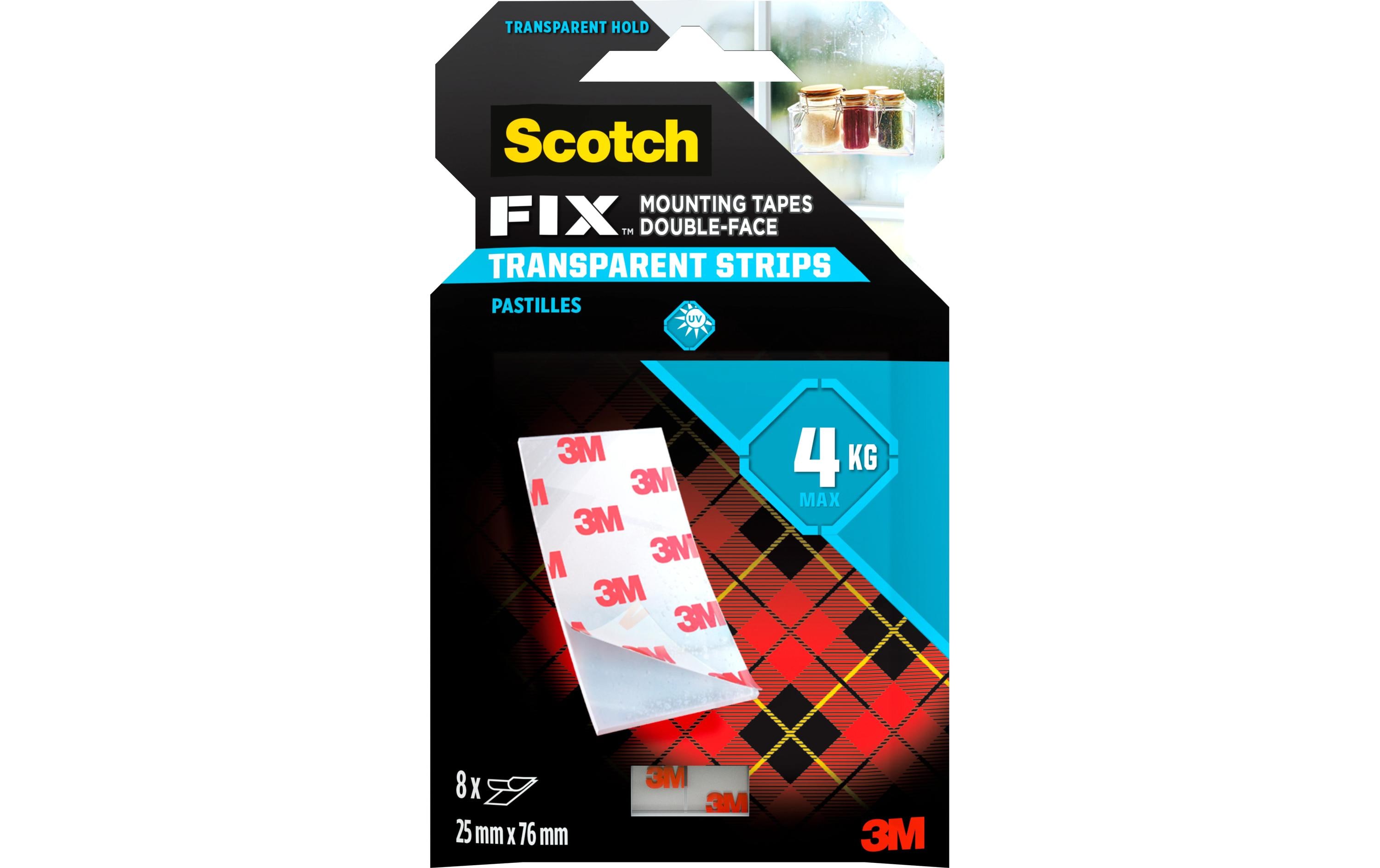 Scotch Montagestreifen Scotch-Fix, 25 mm x 76 mm, Transparent