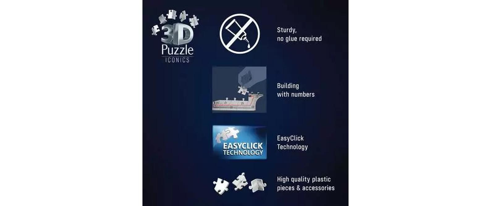 Ravensburger 3D Puzzle Iconics Big Ben with Light