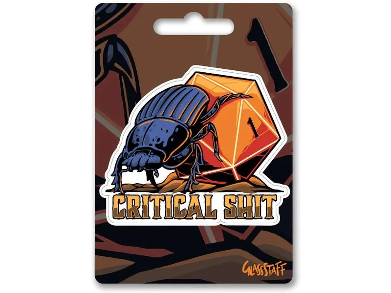 Glass Staff Critical Shit Sticker Orange Glass Staff Critical Shit Sticker Orange