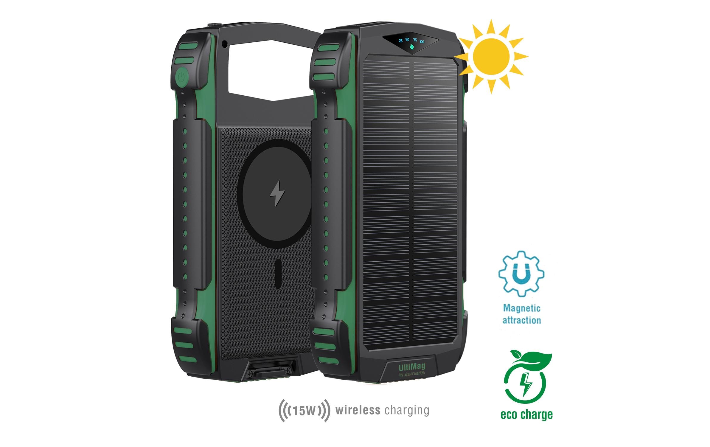 4smarts Solar-Powerbank Rugged TitanPack UltiMag 20000 mAh
