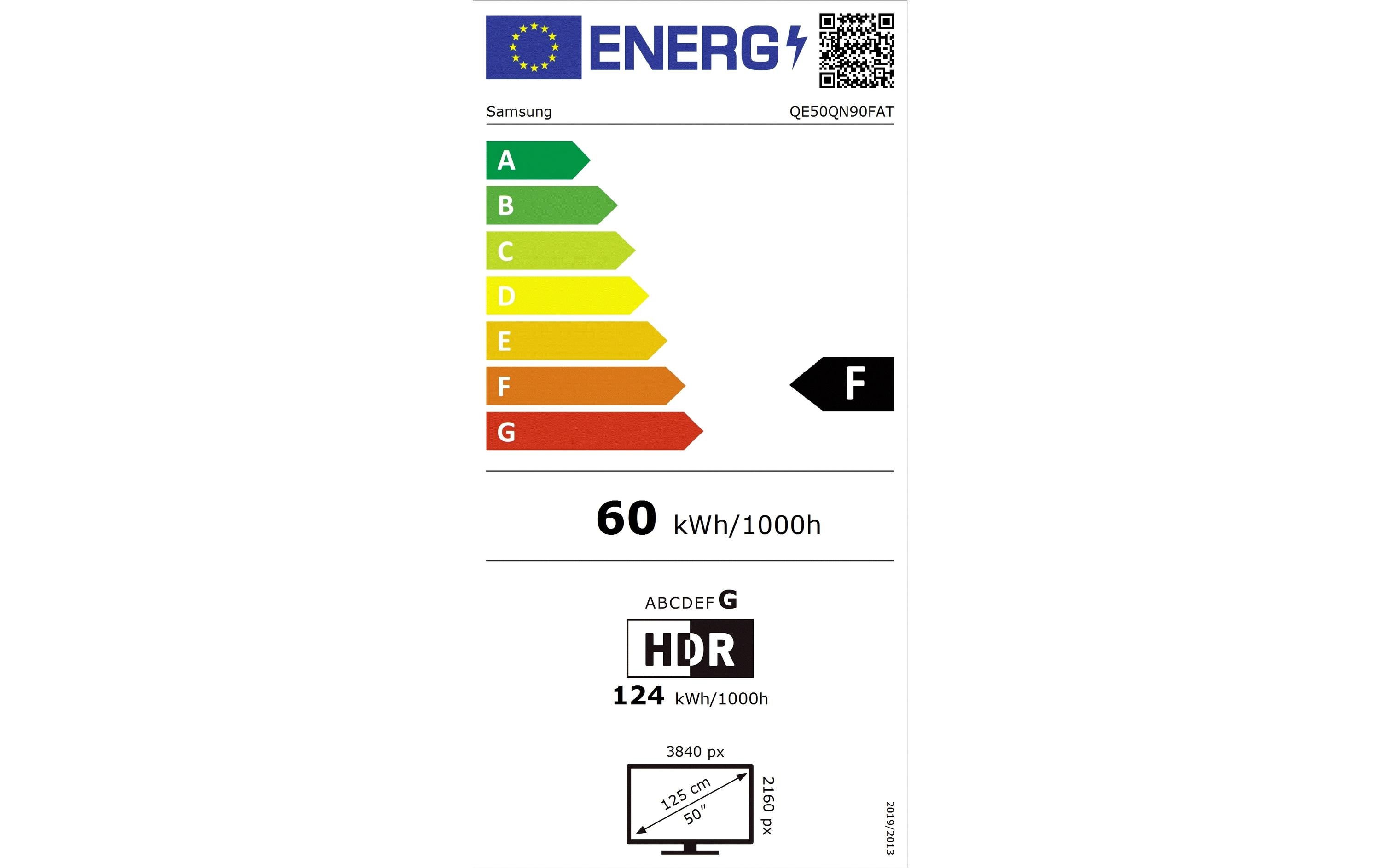 Samsung TV QE50QN90F 50'' QN90F Neo QLED 4K Mini LED AI TV, 2025