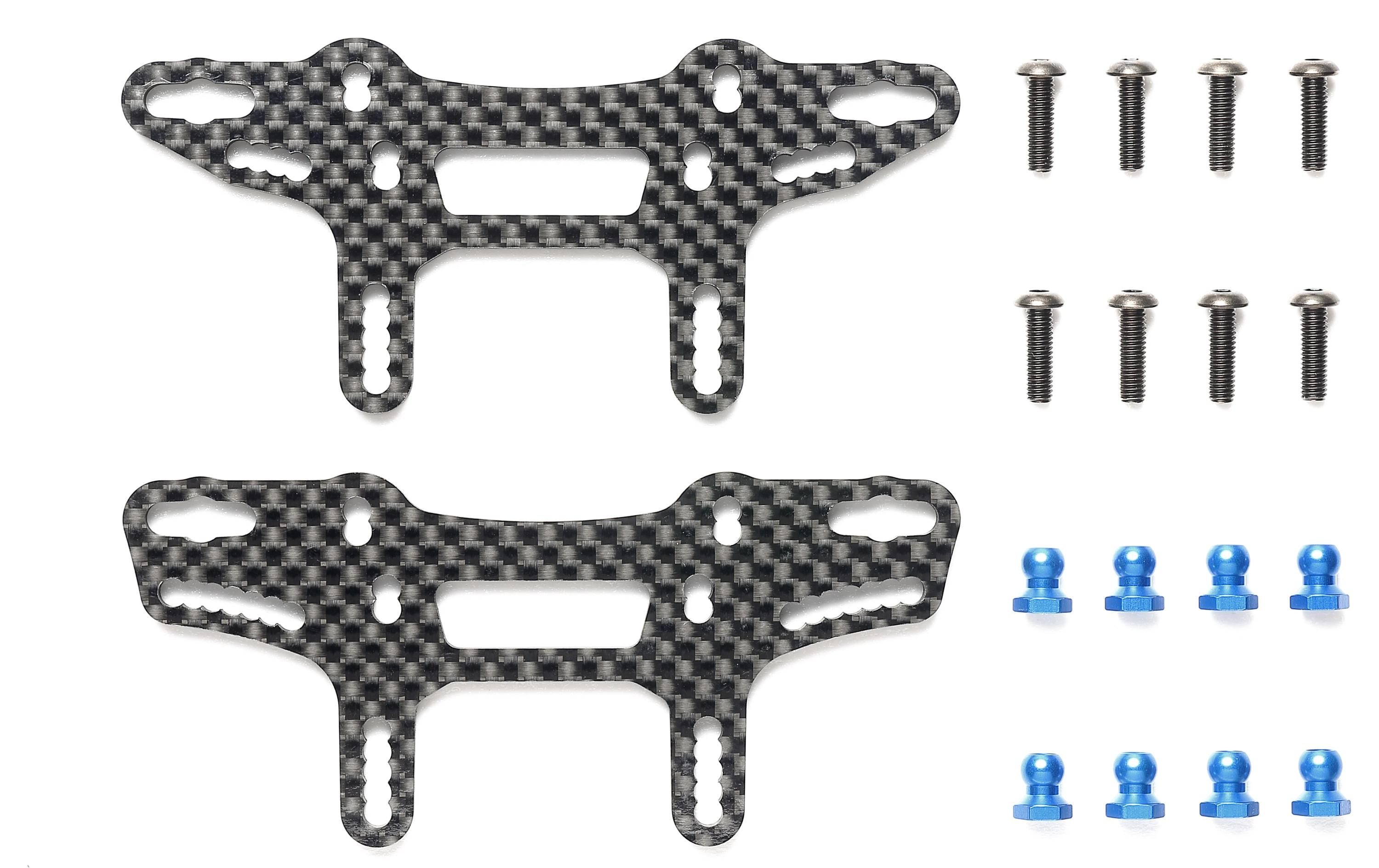 Tamiya XM-01 Carbon Damper Stays (Front & Rear)