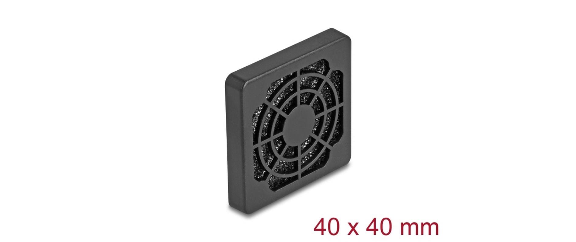 Delock Lüftergitter mit Staubfilter 40 x 40 mm