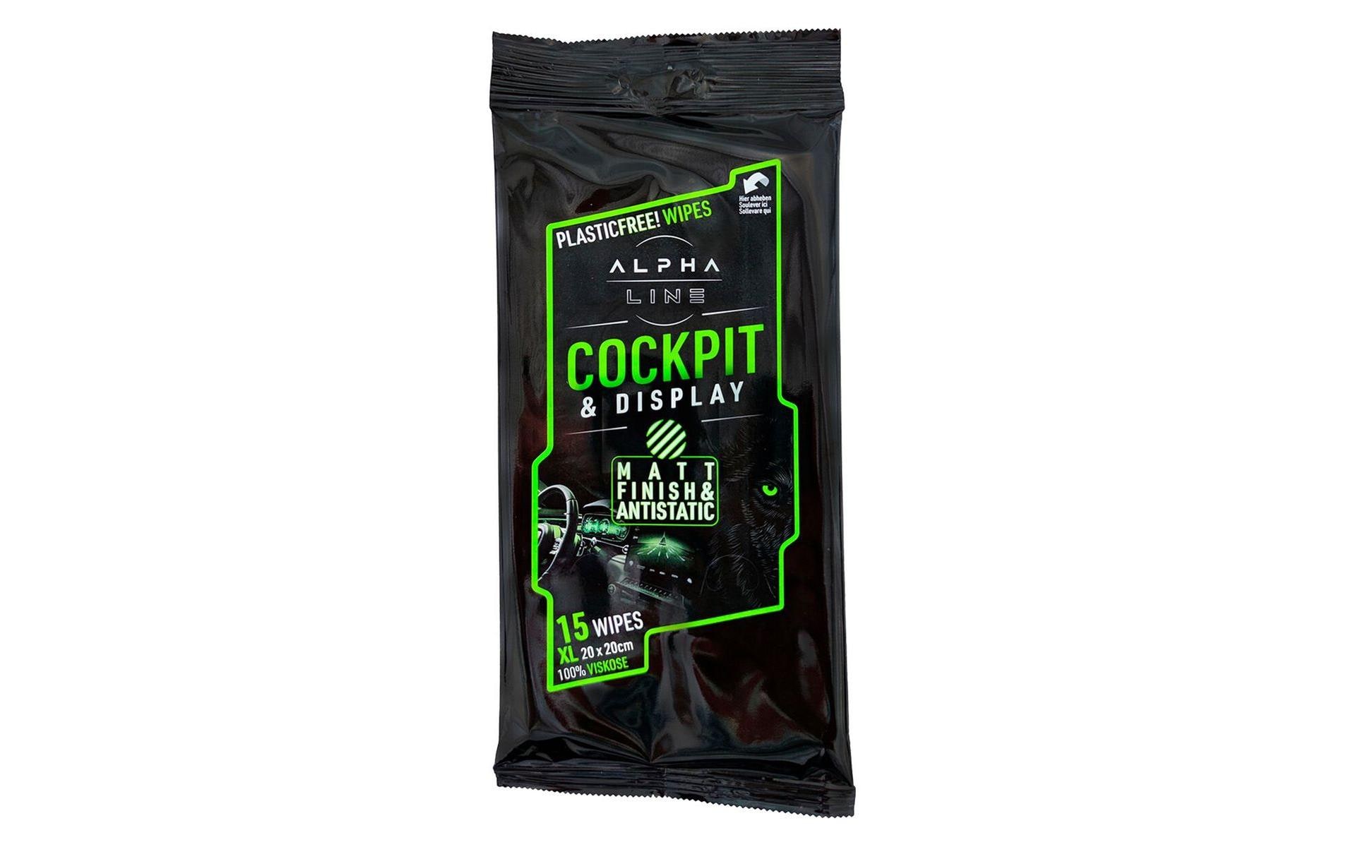 Alpha Line Cockpit Clean Wipes, Pack à 15 Stück 15 Stück Alpha Line Cockpit Clean Wipes, Pack à 15 Stück 15 Stück