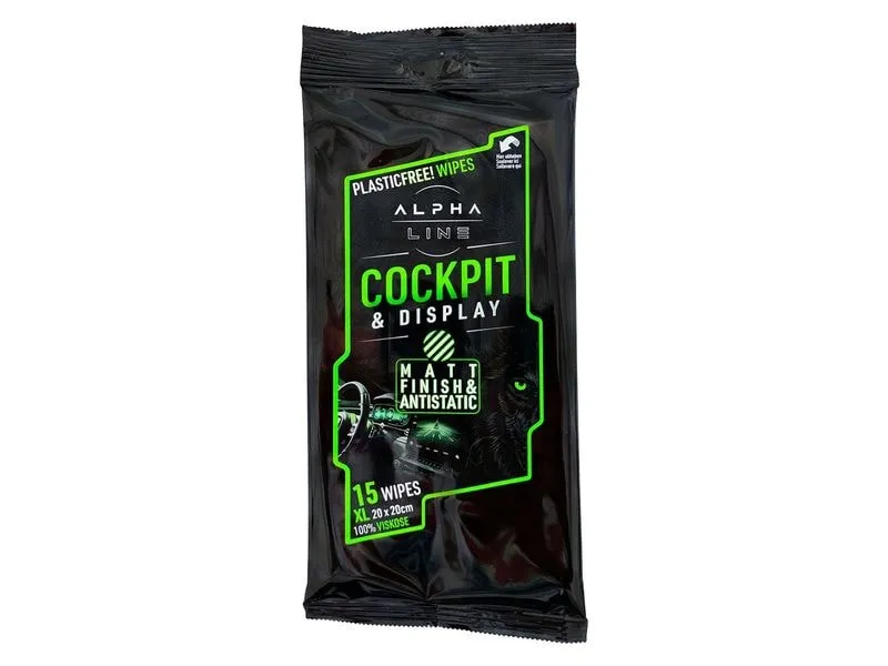 Alpha Line Cockpit Clean Wipes, Pack à 15 Stück 15 Stück Alpha Line Cockpit Clean Wipes, Pack à 15 Stück 15 Stück