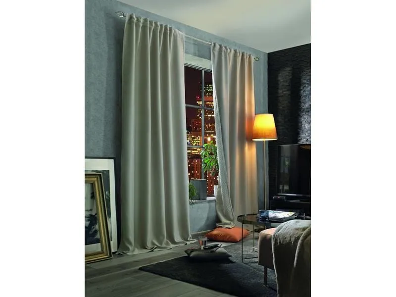 Stotz Decor AG Nachtvorhang mit Faltenband Maloja 135 cm x 160 cm, Natur Stotz Decor AG Nachtvorhang mit Faltenband Maloja 135 cm x 160 cm, Natur