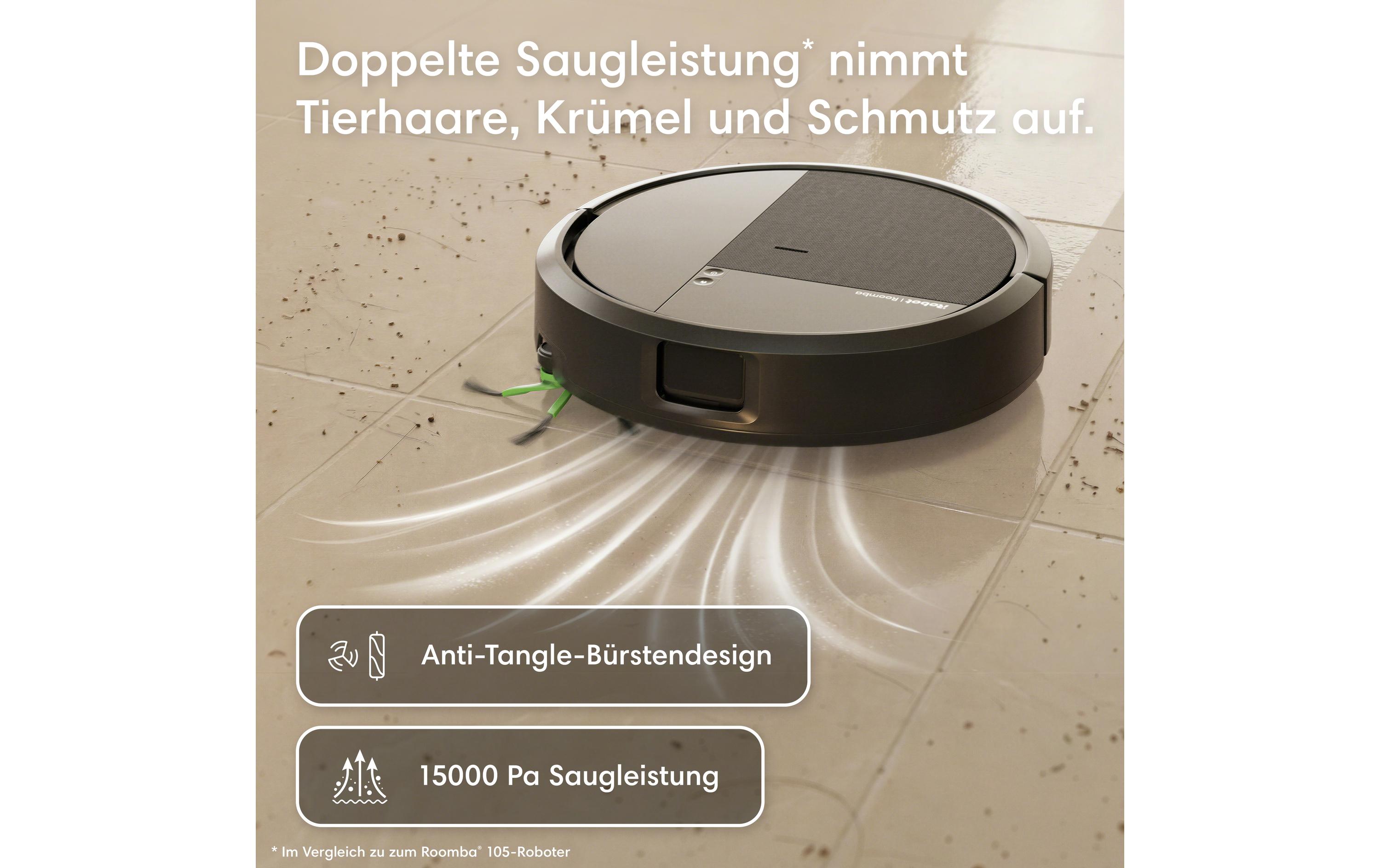 iRobot Roomba 115 Combo LiDAR-Navigation, Schwarz