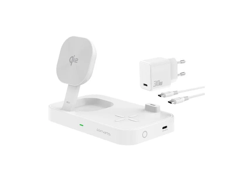 4smarts Wireless Charger Qi2 Weiss 4smarts Wireless Charger Qi2 Weiss