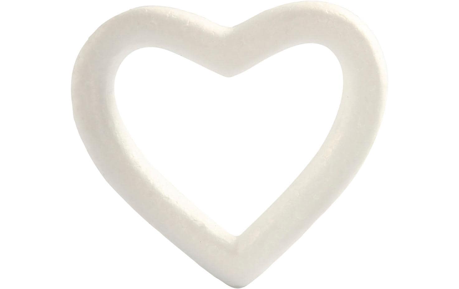 Creativ Company Styropor-Herzen 1 Stück, Weiss