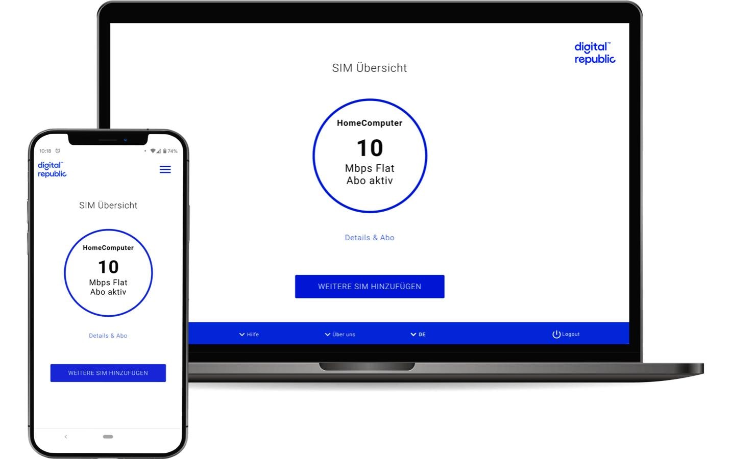 Digital Republic SIM-Karte Unlimitiert Internet für 30 Tage - Medium Speed
