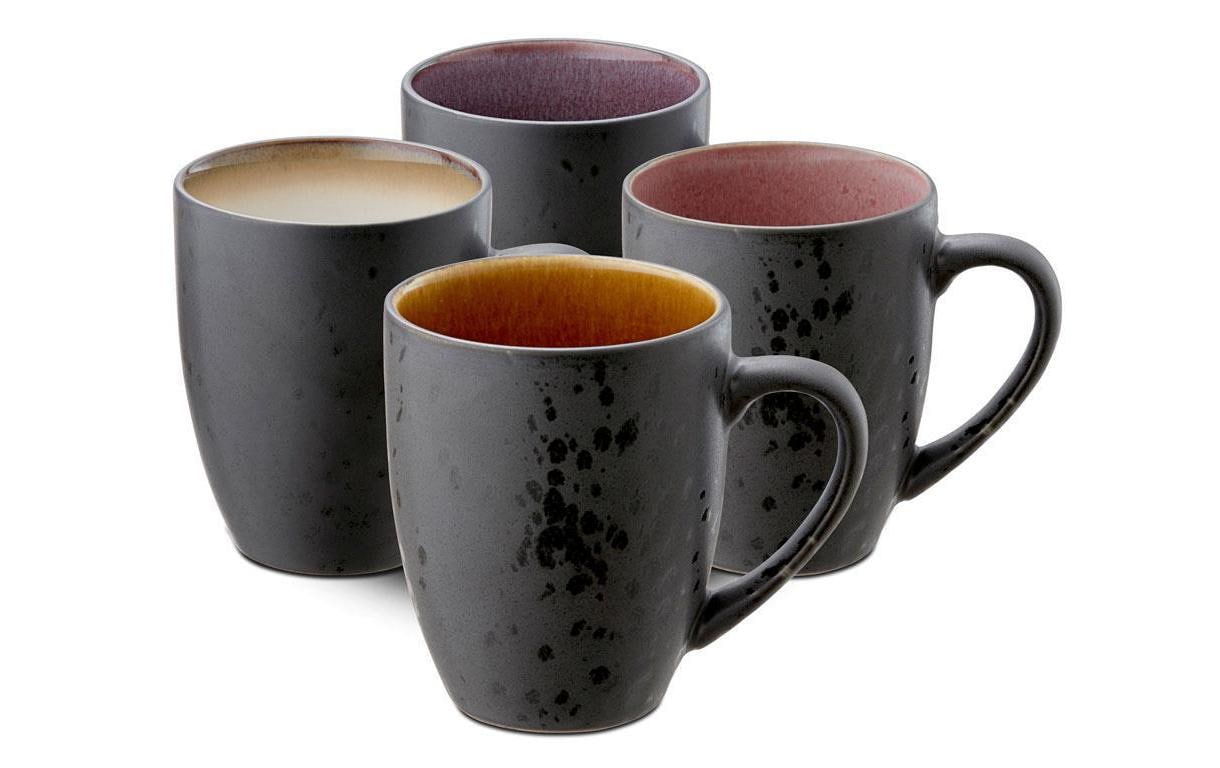 Bitz Kaffeetasse 300 ml, 4 Stück, Beige/Rosa/Schwarz