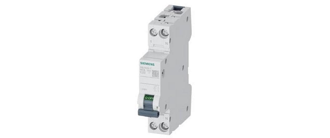 Siemens Leitungsschutzschalter 230 V 6kA, 1+N-polig/1TE C20