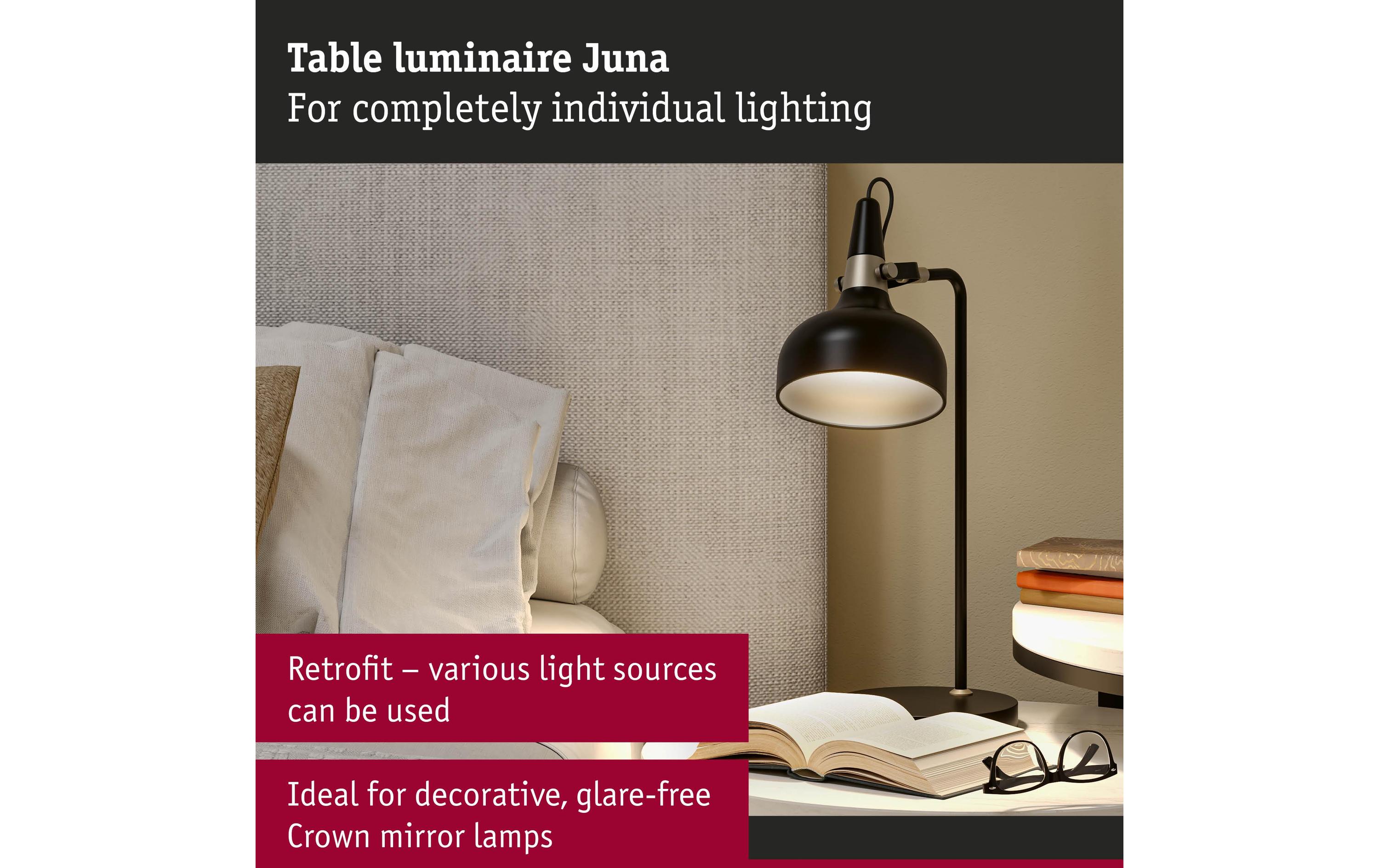 Paulmann Neordic Tischleuchte E14, Schwarz matt