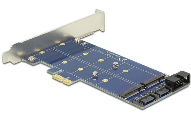 Delock Host Bus Adapter Controller PCI-Ex1 - M.2, 2Port Delock Host Bus Adapter Controller PCI-Ex1 - M.2, 2Port