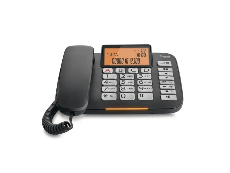 Gigaset Tischtelefon DL580 Schwarz Gigaset Tischtelefon DL580 Schwarz
