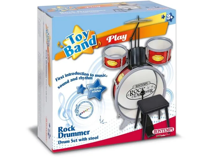 Bontempi Musikinstrument Schlagzeug 4er-Set Bontempi Musikinstrument Schlagzeug 4er-Set