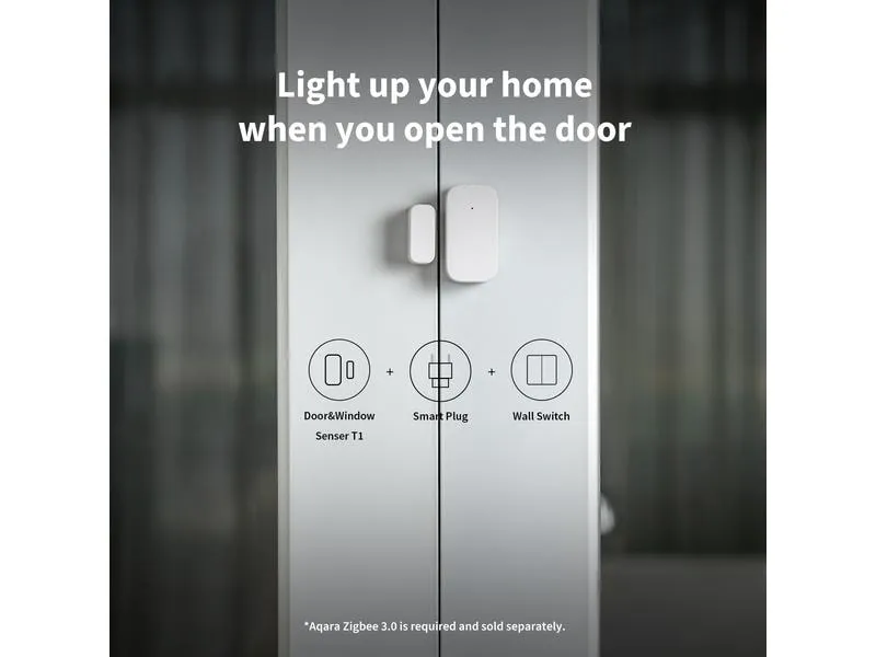 Aqara Funk-Fenster- und Türkontakt T1, Zigbee 3.0 Weiss Aqara Funk-Fenster- und Türkontakt T1, Zigbee 3.0 Weiss