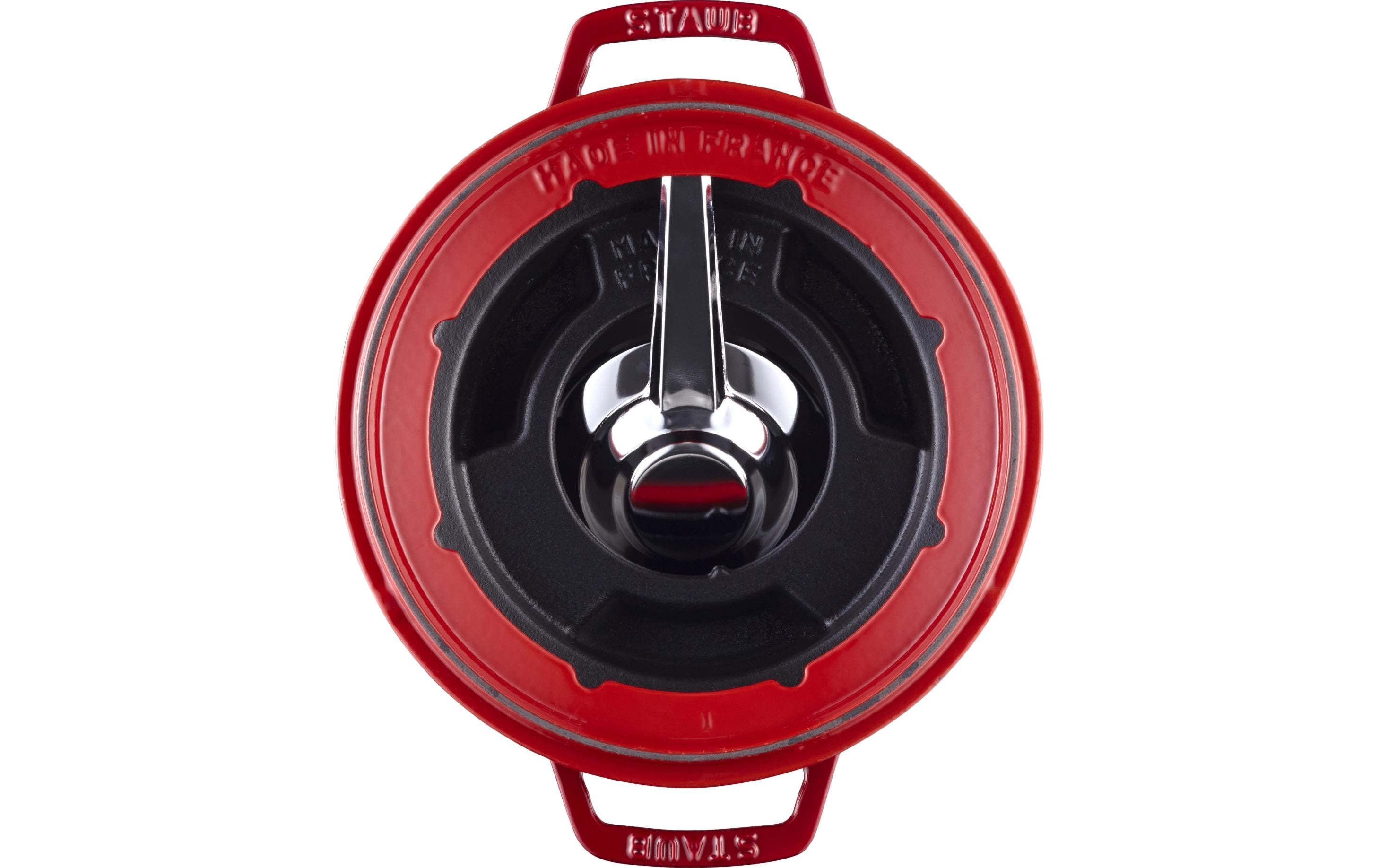 Staub Schokoladenfondue-Set mit 2 Griffen 5 Teile, Kirschrot