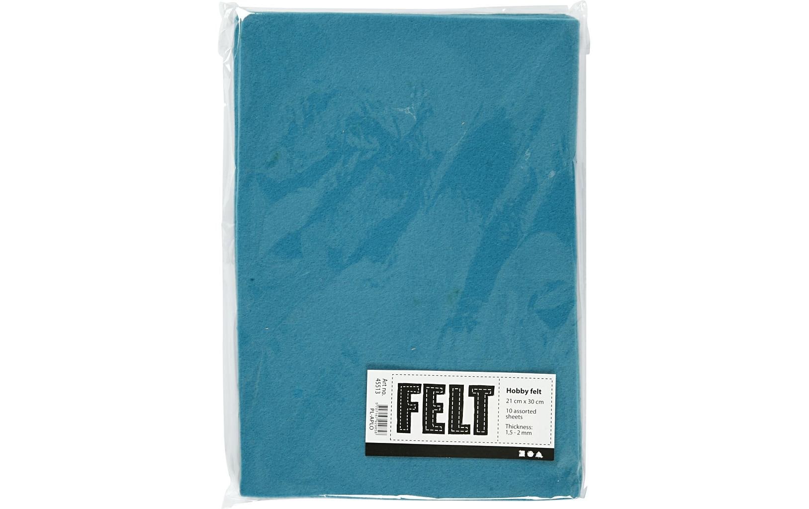 Creativ Company Bastelfilz 1.5 - 2 mm, A4, 10 Blatt, Türkis Creativ Company Bastelfilz 1.5 - 2 mm, A4, 10 Blatt, Türkis
